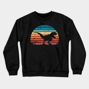 Trex Dinosaur Retro Sunset Crewneck Sweatshirt